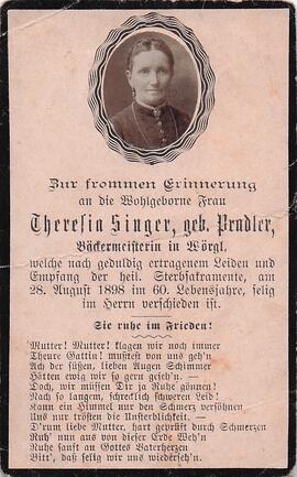 Singer Theresia geb. Pradler