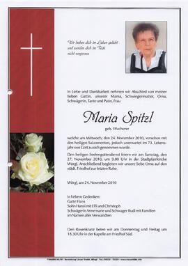 Spitzl Maria geb. Wucherer G
