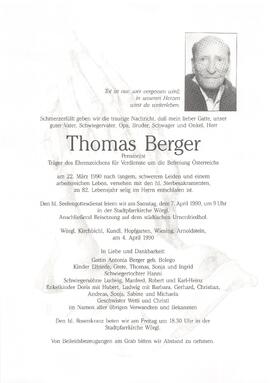 Berger Thomas G