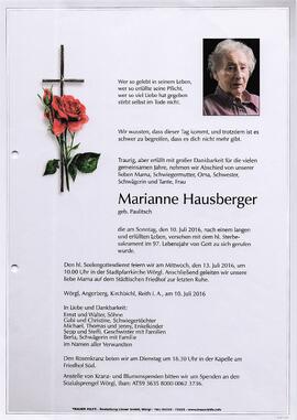 Hausberger Marianne geb. Paulitsch G