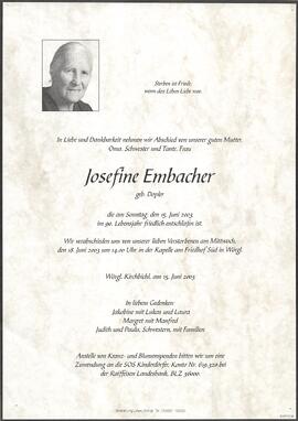 Embacher Josefine geb. Dopler G