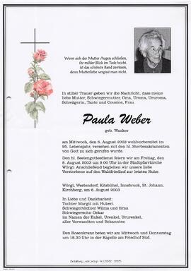 Weber Paula geb. Wanker