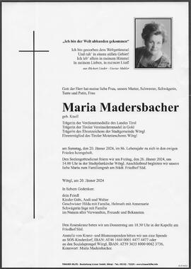 Madersbacher Maria geb. Knoll G