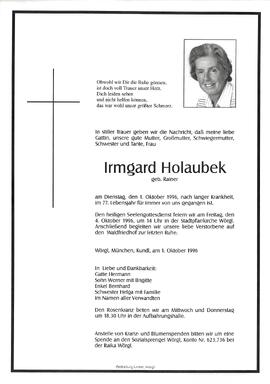 Holaubek Irmgard geb. Rainer G