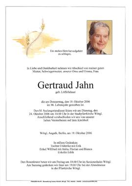Jahn Gertraud geb. Löffellehner G