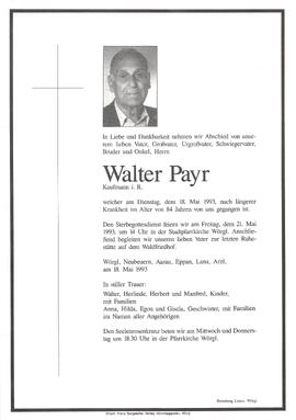 Payr Walter G