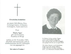 Ager Maria geb. Gschwentner