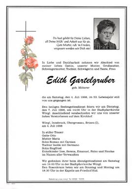 Gartelgruber Edith geb. Mitterer G