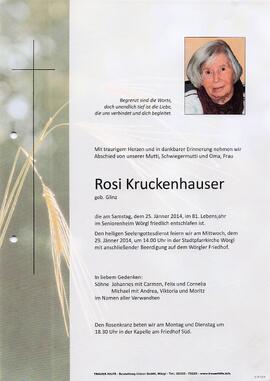 Kruckenhauser Rosi geb. Glinz