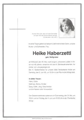Haberzettl Heike geb. Wolfgruber G