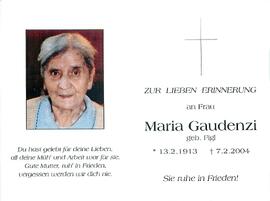 Gaudenzi Maria geb. Figl