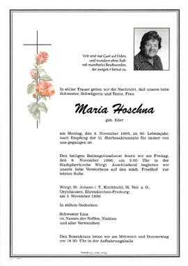 Hoschna Maria geb. Eder G