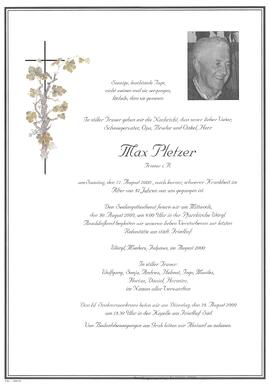 Pletzer Max G