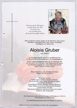 Gruber Aloisia geb. Waldner