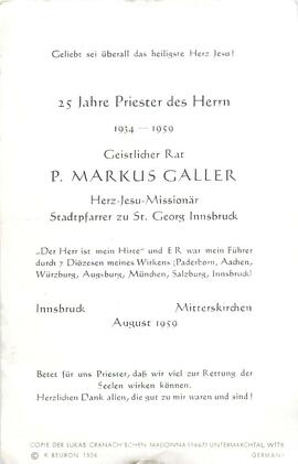 Galler Markus P. Herz-Jesu-Missionaer