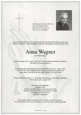 Wagner Anna geb. Ehrensberger G