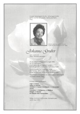 gruber Johanna geb. Luckhardt G