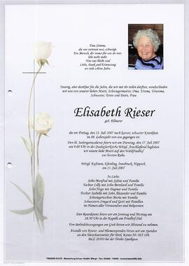 Rieser Elisabeth geb. Ellmerer G
