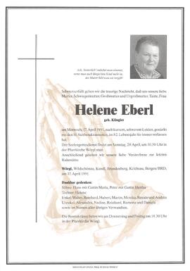 Eberl Helene geb. Klingler G