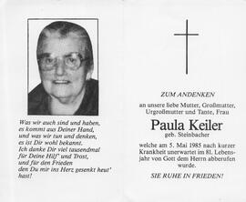 Keiler Paula geb. Steinbacher