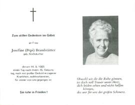 Brandstaetter Josefine Pepi geb. Nothdurfter