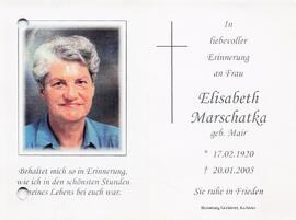 Marschatka Elisabeth geb. Mair