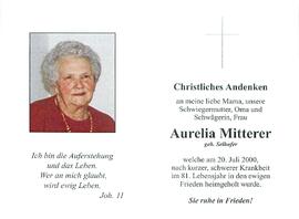 Mitterer Aurelia geb. Selhofer