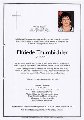 Thurnbichler Elfriede geb. Maderthaner