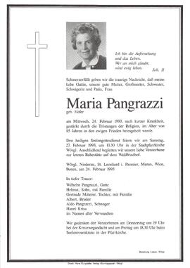 Pangrazzi Maria geb. Hofer G