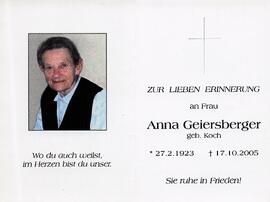 Geiersberger Anna geb. Koch