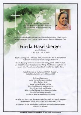 Haselsberger Frieda geb. Blechinger G
