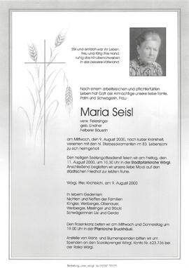 Seisl Maria geb. Lindner G