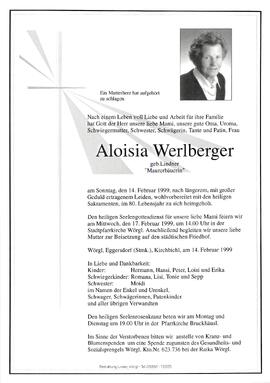 Werlberger Aloisia geb. Lindner  G