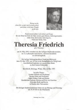 Friedrich Theresia geb. Neumayr G