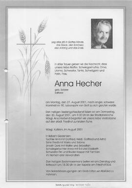 Hecher Anna geb. Sollerer G