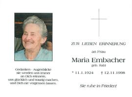 Embacher Maria geb. Rabl