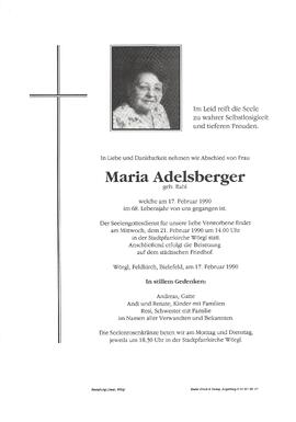 Adelsberger Maria geb. Rabl G