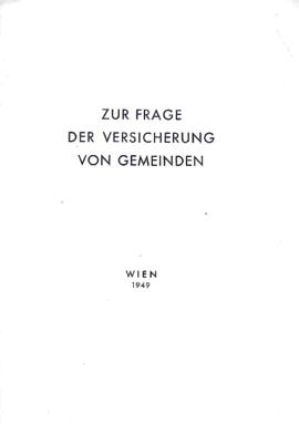 Zur Frage der Versicherung von Gemeinden