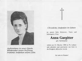 Gargitter Anna geb. Farbmacher