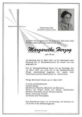 Herzog Margarethe geb. Haupt G