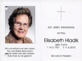 Hladik Elisabeth geb. Fuchs