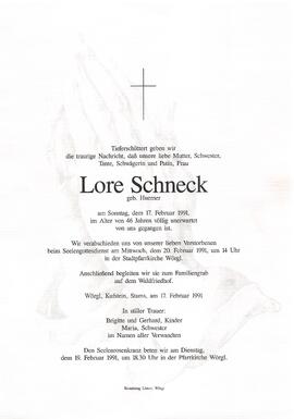 Schneck Lore geb. Huemer G