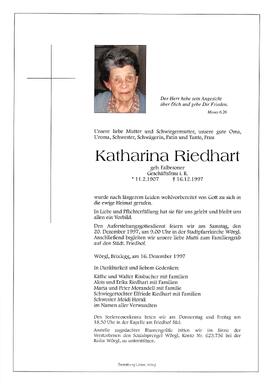 Riedhart Katharina geb. Falbesoner G