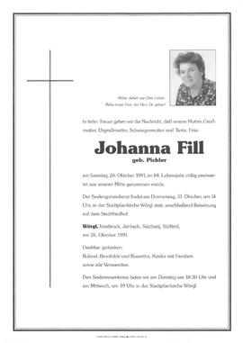 Fill Johanna geb. Pichler G