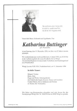 Buttinger Katharina geb. Pesendorfer G