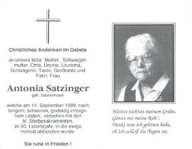 Satzinger Antonia geb. Salvenmoser