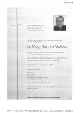 Matous Heinrich Dr. Mag. G
