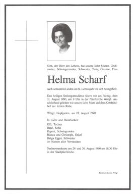 Scharf Helma G