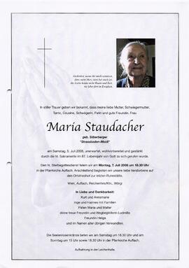 Staudacher Maria geb. Silberberger G