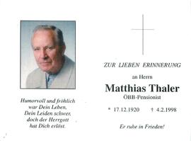 Thaler Matthias 1998